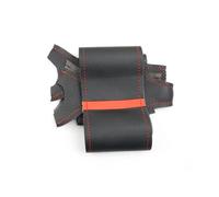 para Toyota para Avensis 2003 2004 2005 2006 2007 Funda para Volante De Coche Interior De Cuero Perforado con Ribete Superior(Red Line-Red)