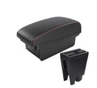 Para Toyota Para Aygo BJ Caja De Reposabrazos Interior Coche Almacenamiento Central Decoración Estilo USB Consola Central De Brazo(B1 Black red 3 USB)