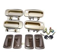 Para Toyota Para Camry 2.2L 3.0L 1992 1993 1994 1995 1996 Manija Exterior Interior Puerta Delantera Trasera Izquierda Derecha Cilindro Cerradura Coche Maneta Interior Lado(KIT 014)