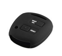 para Toyota para Camry RAV4 para Corolla para Prado para Yaris para Tarago Funda Protectora De Silicona con 2 Botones Funda Llave(Black)