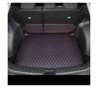 para Toyota para Corolla para Cross XG10 2021-2024 Coche Esterilla Cuero En PU Folra Trasera Maletero Fondo Impermeable Protector Bandeja Alfombra(Negro Rojo)