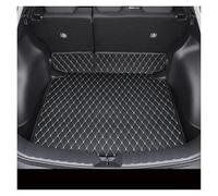 para Toyota para Corolla para Cross XG10 2021-2024 Coche Esterilla Cuero En PU Folra Trasera Maletero Fondo Impermeable Protector Bandeja Alfombra(Beige Negro)