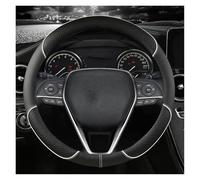 para Toyota para Corolla para Fortuner para Sequoia Cubierta Volante Coche Cuero 38cm Funda Volante Coche(Blanco)