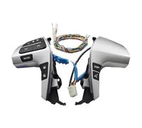 Para TOYOTA Para HILUX Para GGN15,25,35,KUN1*,2*,3*, LAN15,25,35,TGN1*26 11-15 Interruptor botón de control del volante Bluetooth 84250-06160 Volante Interruptores(Silver-black Switch)
