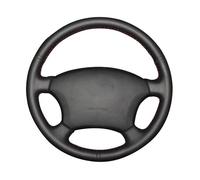 Para Toyota Para Land Para Cruiser Para Prado 120 2004-2009 Para Land Para Cruiser 1995 Funda De Volante De Cuero Negro Cosida A Mano Volante Transpirable Cubierta(Gray Thread)