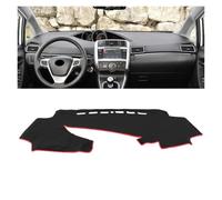 para Toyota para Verso AR20 2009-2018 Cubierta del Tablero Evitar Luces Almohadillas Panel De Instrumentos Alfombras Coche Fundas Salpicadero(Red Side)