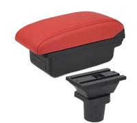 Para Toyota Para Yaris Para Vitz Hatchback 1998 1999-2005 Compartimento Reposabrazos Para Coche Caja Almacenamiento Central Accesorios Interiores BLNETU(A4 red No USB)