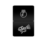 Para Toyota RAV4 Interruptor Doble Pulsación Naranja Luz Blanca 12V Botón Coche Botonera Elevalunas Pulsador Momentáneo (COMPRESSOR OFF ROAD)