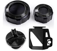 Para Tracer 9 Gt 2021 2022 2023 2024 Protector De Tapa De Llenado Del Depósito De Freno Delantero Y Trasero Para Motocicleta POMPOMPUR(4pcs black)