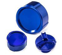 Para Tracer 9 Gt 2021 2022 2023 2024 Protector De Tapa De Llenado Del Depósito De Freno Delantero Y Trasero Para Motocicleta POMPOMPUR(A set blue)