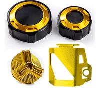 Para Tracer 9 Gt 2021 2022 2023 2024 Protector De Tapa De Llenado Del Depósito De Freno Delantero Y Trasero Para Motocicleta POMPOMPUR(4pcs gold)