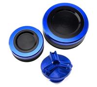 Para TRACER 9GT 2021-2025 Tapa Del Depósito De Líquido De Freno Delantero Y Trasero Y Tapón De Llenado De Aceite Para Motocicleta QAQMHVCVB(3pcs-Blue)