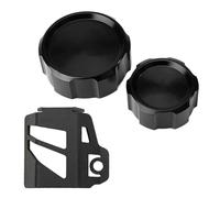 Para TRACER 9GT Para Plus 2021-2024 Protector De La Tapa Del Depósito De Líquido De Freno Delantero Y Trasero Para Motocicleta POMPOMPUR(Black -3pcs)