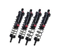 Para Traxxas 4wd 1/8 Aluminio Delantero Trasero Ajustable Amortiguador Resorte Trineo Piezas Actualización Amortiguador Roscado(Black)