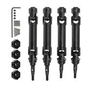 Para Traxxas Para Fiesta ST 1/10 Eje Delantero Acero Inoxidable Transmisión Trasera Para Rally RC Piezas Mejora Coche Reemplazar Piezas ReparacióN Rc(Black)