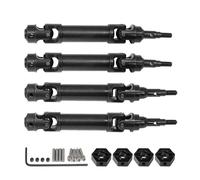 Para Traxxas Para Fiesta ST 1/10 Eje Delantero Acero Inoxidable Y Eje Transmisión Trasero Piezas Mejora Coche Para Rally RC RC Mejoras(Black)