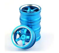 Para Traxxas Para HSP 94123 94122 Para Tamiya Para HPI Para Kyosho Para RedCat Para SAKURA 1/10 4 Uds Llantas Aluminio RC Derrape Carretera Piezas Llanta Rc(Blue)