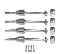 Para Traxxas Para Mini Para Maxx BL-2s 107154-1 1/16 4 Uds Ejes Transmisión CVD Acero Inoxidable 102MM Accesorios Piezas Actualización Coche RC RC Mejoras(Silver)