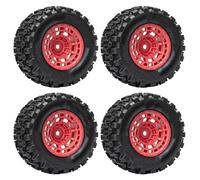 Para Traxxas Para Mini Para Maxx Para Xrt Para E-revo Para MJX Para HSP Para Losi Para Racing 1/16 1/18 Mx2.15 Pulgadas Neumáticos Ruedas Escala Off Road Accesorio De Coche RC(B Red)