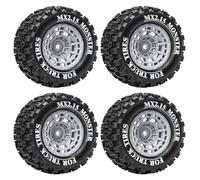 para Traxxas para Mini para Xrt para Wltoys para Mjx para Scy para Losi para Lmt 1/14-1/18 RC Car 4 Uds 12mm Neumáticos Goma Hexagonales Camiones Mejora Piezas Automóviles RC