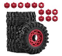para Traxxas para Slash 1/10 Juego 4 Neumáticos Camión Recorrido Corto 109 Mm con Tornillos Hexagonales 12 14 Y 17 Accesorios RC