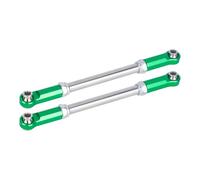 Para Traxxas Para Slash 4x4 4WD 2 Piezas De Aluminio Y Acero Inoxidable Enlaces De Dirección Varillas Y Accesorios Para Autos RC Actualizaciones Reemplazo Y Uso RC Barra Tracción(Green)