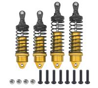 Para Traxxas Para Slash Para Rustler Para Stampede Para Rally 4WD 4 Piezas Amortiguadores Delanteros Y Traseros Control Remoto RC Repuestos Coche Amortiguador Roscado(Yellow)