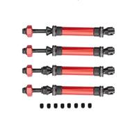 Para Traxxas Para Slash Para Rustler Para Stampede Para Vxl 4X4 1/10 4 Piezas De Eje Transmisión CVD Metal Resistente Para Coche RC 4WD RC Mejoras Juguetes(Red,1 Set)