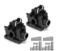 para Traxxas para Sledge 95076-4 1/8 Aluminio 9529 Mamparo Delantero Trasero Diferencial RC 4WD Caja De Cambios Caja De Carga Accesorios para Camión RC Caja De Cambios(Black,2Set)