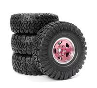 Para Traxxas Para TRX4 4WD D90 D110 Para Axial Para SCX10 Para MST 1/10 Juego 4 Llantas Goma Con Bloqueo Cuentas Metal 115 Mm Y 1,9 Pulgadas Coche RC Crawler RC NeumáTico Rueda(Colorful)