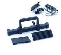 Para Traxxas Para TRX4-M Para Defender D90 D110 Para TRX4M 1/18 RC Crawler Car Escalada Parachoques Delantero Modificado Con Actualización Cabrestante Eléctrico Paquete Luces Flash RC(Suit)
