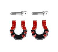 Para Traxxas Para TRX4 Para Axial Para SCX10 1/10 2 Piezas Anillo D Metálico Parachoques Gancho Remolque Rojo Rescate Remolque Piezas Mejora Coche RC Crawler Piezas Reparación(Red)