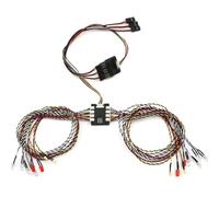 Para Traxxas Para TRX4 Para Axial Para SCX10 Para WPL D12 Para MN99S MN86S Sistema 16 Luces Lámpara Delantera Y Trasera Grupo Luces Giro Coche RC Crawler Paquete Luces Flash RC