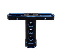 Para Traxxas Para X-maxx Para Summit Para E-revo Para Arrma 1/8 Todoterreno Rueda Metal 17 Mm Tuercas Hexagonales Llave Manguito Coche RC Camión Monstruo RC Recambios(Blue)