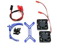 Para Traxxas Xmaxx Para XRT Para Arrma Para Kraton 1/5 5687 56113 Disipador Calor Motor Ventilador Refrigeración Dual 56-58Mm Piezas Mejora RC Mejoras(Blue)