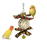 - para triturar - masticable de Madera Colorido, Actividad interactiva de Aves, Accesorio versátil con Campana | para periquitos, cacatúas, pinzones, para ser Espiritual