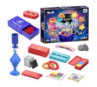 para trucos de magia simples: kit de magia, juego de mago con varita y comentario en video, kit de magia para principiantes de magia navideña: truco de magia