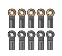 Para TRX-4 Para Axial Para SCX10 Para Tamiya 1/10 10 Piezas Aleación Aluminio M4 Cabeza Barra Enlace Extremos Bola Rosca Sentido Horario Coche RC Barra Acoplamiento Rc(Gray)