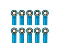 Para TRX-4 Para Axial Para SCX10 Para Tamiya CC01 1/10 Aluminio M3 CCW Rosca Barra Enlace Junta Cabeza Extremo Bola RC Crawler Coche Camión Modelo RC Mejoras(Blue)