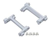 Para TRX4-M Para TRX4M 1/18 Parachoques Delantero Y Trasero Metal Soportes Servo Soporte Protector Parachoques Piezas Mejora Coche RC Crawler RC Reemplazos Repuestos(Silver)