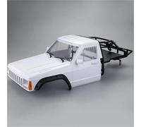 Para TRX4 Para Axial Para SCX10 90046 Para Cherokee 1/10 RC Carrocería Coche Cabina Trasera-media Jaula Actualización Sobre Orugas RC Mejoras(White Complete Set)