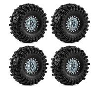 para TRX4 para SCX10 II D90 RC Crawler KMC Estilo 1,9 Pulgadas Deep Dish Beadlock Ruedas Neumáticos 12mm Llantas Hexagonales Negras Piezas Mejora Piezas Automóviles RC