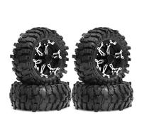 para TRX4 para SCX10 II para TRX6 D90 AXI03007 Ruedas Beadlock 1,9 Pulgadas Juego Neumáticos Hexagonales 12mm Llantas Trepador Control Remoto Modelo Negro Juego NeumáTicos Ruedas RC