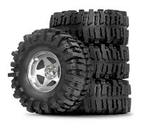 para TRX4 para SCX10 II para TRX6 D90 AXI03007 Ruedas Beadlock 1,9 Pulgadas Juego Neumáticos Hexagonales 12mm Trepador Control Remoto Accesorio Modelo Negro Neumáticos