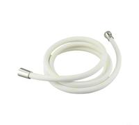 Para tubo de ducha de silicona premium 2M antitorsión para premium (blanco | Núcleo de látex, flujo de alta presión, sello a prueba de fugas, longitud de 2 m, conexión rápida G1/2