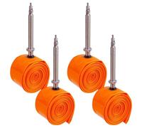 Para tubo interior TPU 700C para bicicletas de carretera, cuenta con válvula de aluminio fuerte, resistencia a altas temperaturas, ideal para conducción segura cuesta abajo (4 piezas FV45)