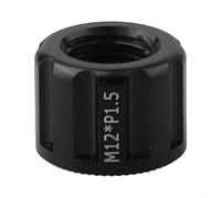 Para tuerca de eje pasante M15 para P1. P1. P1.75, repuesto de tapa de extremo de eje de cubo de aleación de aluminio para ejes pasantes de 12 mm 15 mm, negro para accesorio de rueda de bicicleta (M12