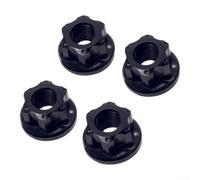 para tuerca Eje Bici M10x1.0 Ranurada Antideslizante para tuerca | Compatible ejes para m10 y 3/8, perfecto para fixie, mtb, carretera y bicicletas plegables versátiles(black)