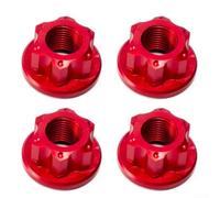 para tuerca para m10 Antideslizante para Bici Plegable para | Aleación 7075 para ultra , ligero 5.4g, ideal montaña y carretera, pack 4 unidades(red)