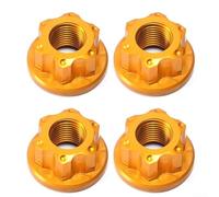 para tuerca para m10 Antideslizante para Bici Plegable para | Aleación 7075 para ultra , ligero 5.4g, ideal montaña y carretera, pack 4 unidades(gold)
